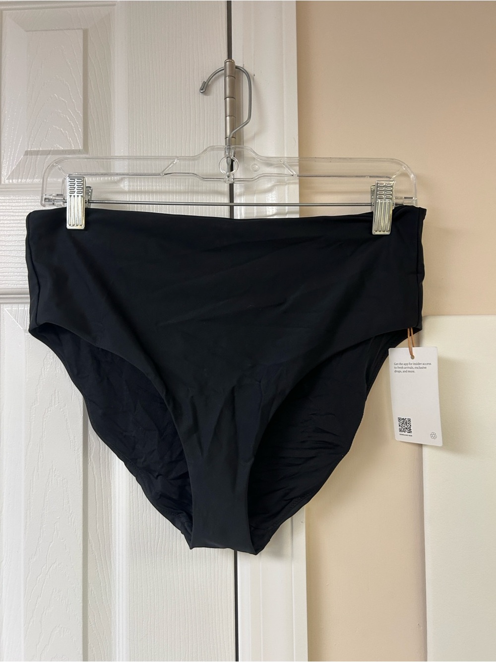 NWT Quince High Rise Bikini Bottom Black